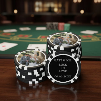 Custom Wedding Photo Poker Chip Favor