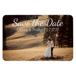 Custom Wedding Photo   Save the Date Magnet