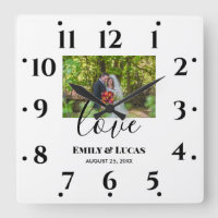 Custom Wedding Photo Simple Elegant Calligraphy