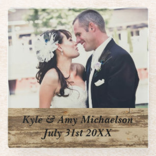 Custom Wedding Photo Table Coasters