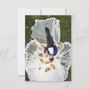 Custom Wedding Photo Thank You Card