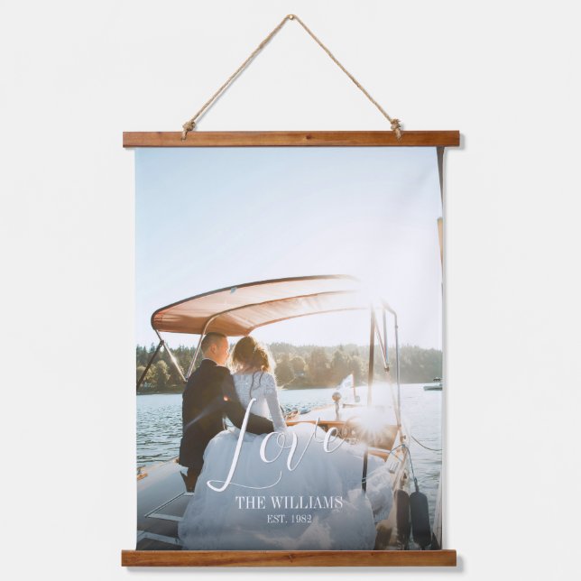 Custom Wedding Photo Wall Tapestry (Front)