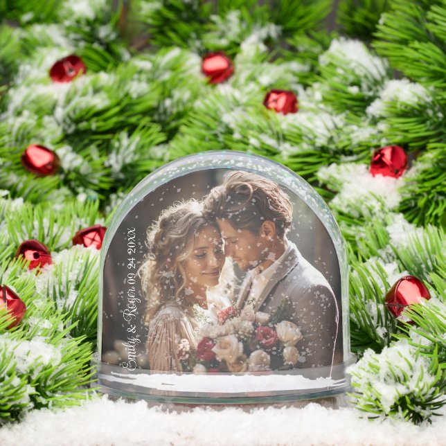 Custom Wedding Photo White Typography (Noël)