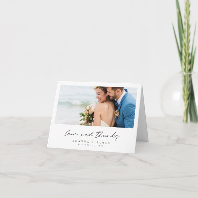 Custom Wedding Picture Thank You Cards (Front)