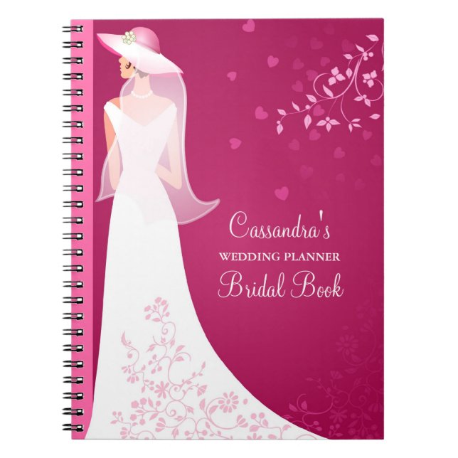 Custom Wedding Planner Bridal Journal Notebook (Front)