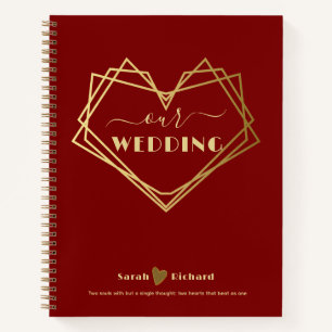 Custom Wedding Planner Notebook - Personalized Org