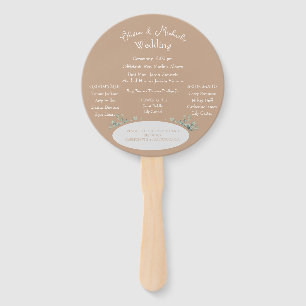 Custom Wedding Program Hand Fan
