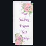 Custom Wedding Programs - Editable Template<br><div class="desc">Create Your Own Design Wedding Program. Chic Boho floral - Custom Wedding Programs - Editable Template</div>