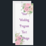 Custom Wedding Programs - Editable Template<br><div class="desc">Create Your Own Design Wedding Program. Chic Boho floral - Custom Wedding Programs - Editable Template</div>
