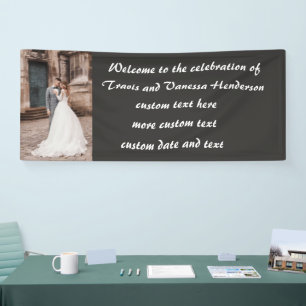 Custom Wedding Reception Banner