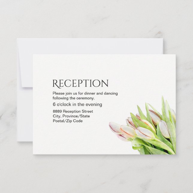 Custom Wedding reception, tulip Invitation (Front)