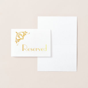 Custom Wedding Reserved Foil Card