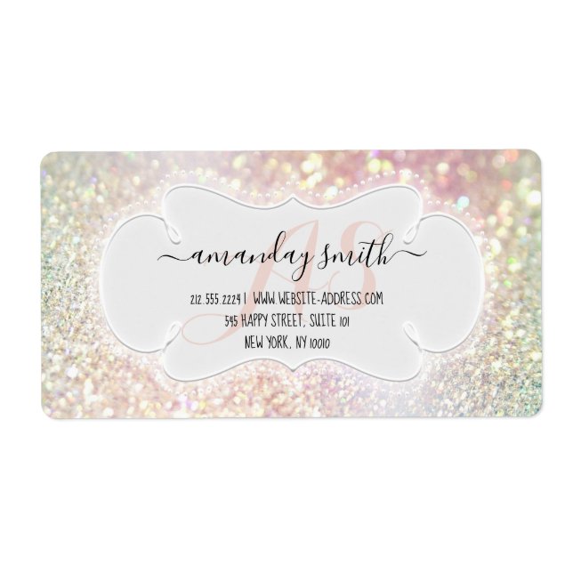 Custom Wedding RSVP Bridal Shower Holograph Glitte (Front)