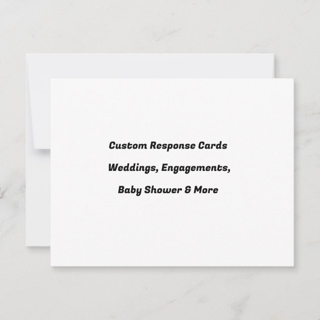 Custom Wedding RSVP Cards - Reply Card Set (Front)