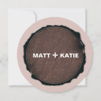 Custom Wedding Save the Date - Carved Wood Round