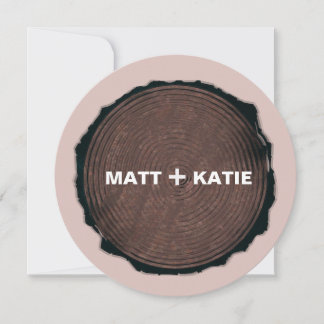 Custom Wedding Save the Date - Carved Wood Round