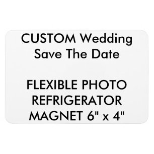 Custom Wedding Save The Date Photo Fridge Magnet