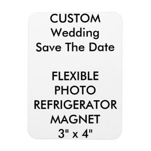 Custom Wedding Save The Date Photo Fridge Magnet