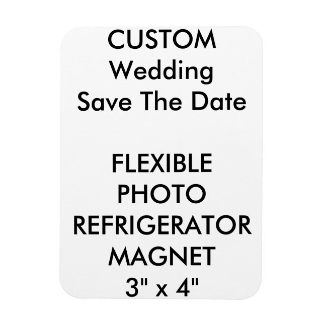 Custom Wedding Save The Date Photo Fridge Magnet (Vertical)