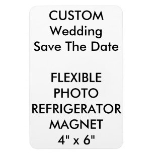 Custom Wedding Save The Date Photo Fridge Magnet