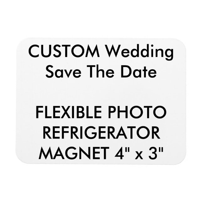 Custom Wedding Save The Date Photo Fridge Magnet (Horizontal)