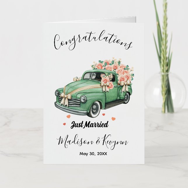 Custom Wedding Shower  Foil Greeting Card (Front)