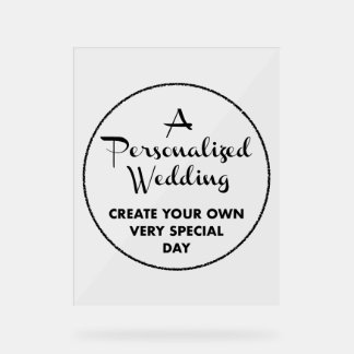 Custom Wedding Sign 10" x 8" Acrylic