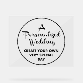 Custom Wedding Sign 11" x 14" Acrylic