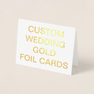 Custom Wedding Small Personalized Gold Foil Card