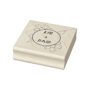 Custom wedding stamp, rubber wedding stamp, custom rubber stamp