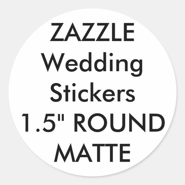 Custom Wedding Stickers 1.5" ROUND MATTE (20 pk.) (Front)