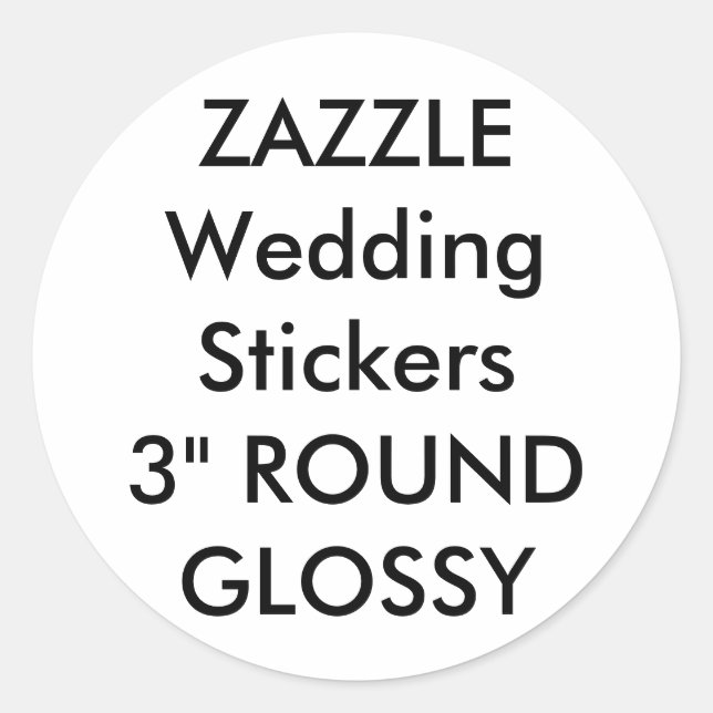 Custom Wedding Stickers 3" ROUND GLOSSY (6 pk.) (Front)