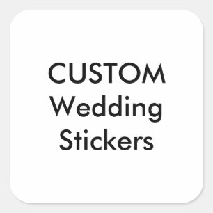 Custom Wedding Stickers 3" SQUARE GLOSSY (6 pk.)