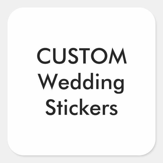Custom Wedding Stickers 3" SQUARE MATTE (6 pk.) (Front)