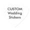 Custom Wedding Stickers HEART GLOSSY (20 pk.)