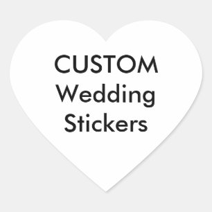 Custom Wedding Stickers HEART GLOSSY (20 pk.)