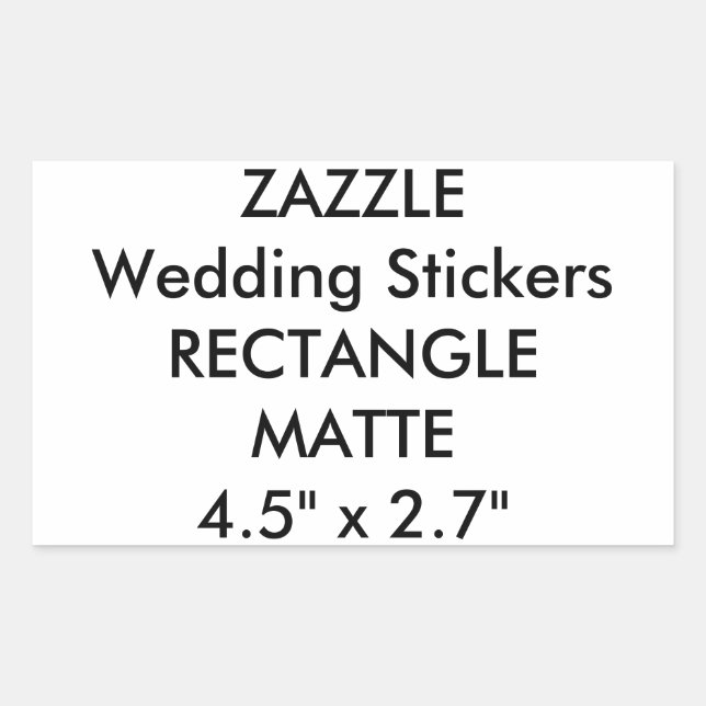 Custom Wedding Stickers RECTANGLE MATTE (4 pk.) (Front)