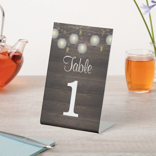 Custom Wedding Table Number Pedestal Sign (In SItu)