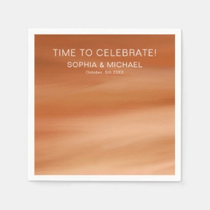 Custom Wedding Template Terracotta Autumn Fall Napkin