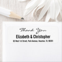 Custom Wedding Thank You Return Address Label