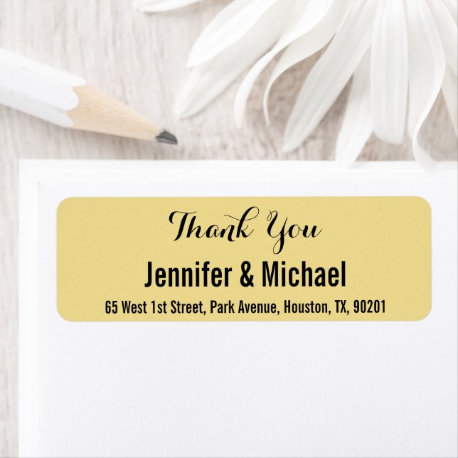 Custom Wedding Thank You Return Address Label (Insitu)