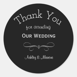 Custom Wedding Thank You Round Sticker