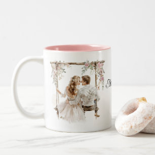 Custom Wedding  Two-Tone Coffee Mug