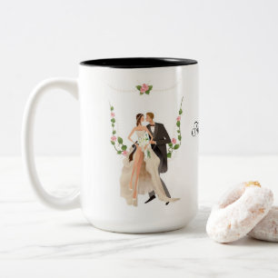 Custom Wedding  Two-Tone Coffee Mug