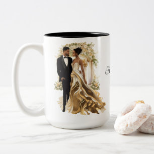Custom Wedding  Two-Tone Coffee Mug