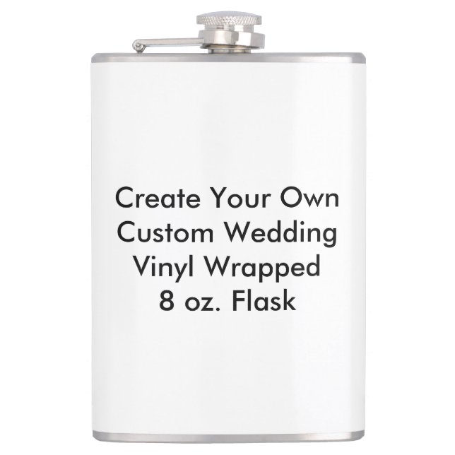 Custom Wedding Vinyl Wrapped Flask (Front)