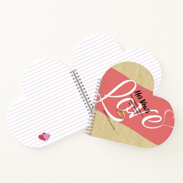 Custom Wedding Vow Books Rustic | HER VOWS Journal (Inside)