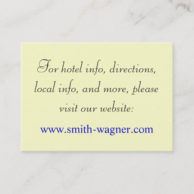 Custom Wedding Webpage Cards (Front)