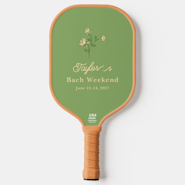 Custom Wedding Weekend Pickleball Paddle (Back)