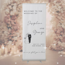 Custom wedding welcome banner, welcome sign